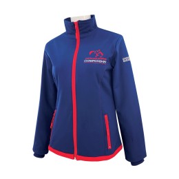 Large supply of women's long-sleeved sweater jacket Fashion design contrast color zipper embroidery stand collar equestrian club snap button shirt corner Z553 Large supply of women's long-sleeved sweater jacket Fashion design contrast color zipper embroidery stand collar equestrian club snap button shirt corner Z553